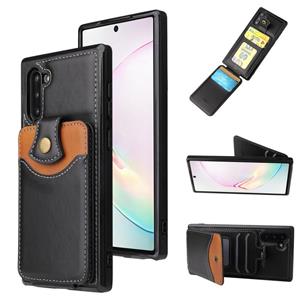 huismerk Voor Samsung Galaxy Note10 Soft Skin Lederen Portemonnee Bag Telefoonhoesje (Zwart)