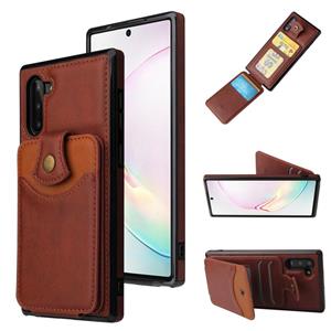 huismerk Voor Samsung Galaxy Note10 Soft Skin Lederen Portemonnee Bag Telefoon Case (Brown)