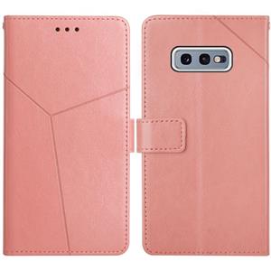 huismerk Voor Samsung Galaxy S10e Y Stitching Horizontale Flip Lederen Case met Houder & Card Slots & Portemonnee & Fotolijst (Rose Gold)