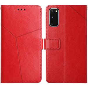 huismerk Voor Samsung Galaxy S20 Y Stitching Horizontale Flip Lederen Case met Houder & Card Slots & Portemonnee & Fotolijst