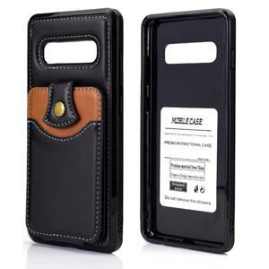 huismerk Voor Samsung Galaxy S10 Soft Skin Lederen Portemonnee Tas Telefoon Case (Zwart)