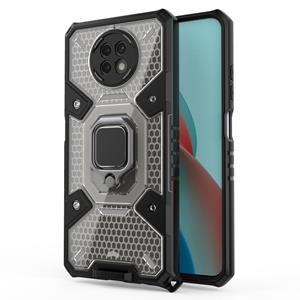 huismerk Voor Xiaomi Redmi Note 9 5G Space PC + TPU Ringhouder Beschermhoes