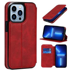 huismerk Knight Magnetic Suction Leather Phone Case For iPhone 13 Pro(Red)