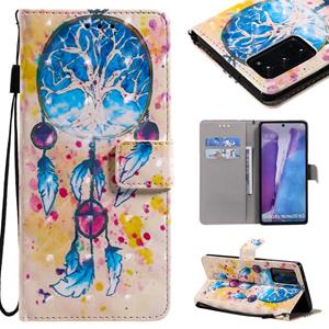 huismerk Voor Samsung Galaxy Note 20 3D Painting Horizontale Flip Lederen case met Holder & Card Slot & Lanyard(Wind Chimes)