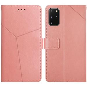 huismerk Voor Samsung Galaxy S20 + Y Stiksels Horizontale Flip Leren Case met Houder & Card Slots & Portemonnee & Fotolijst (Rose Gold)