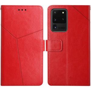 huismerk Voor Samsung Galaxy S20 Ultra Y Stitching Horizontale Flip Leren Case Met Houder & Card Slots & Portemonnee & Fotolijst