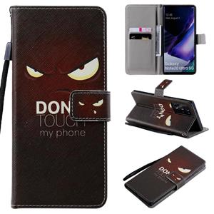 huismerk Voor Samsung Galaxy Note 20 Ultra Painting Horizontale Flip Lederen case met Holder & Card Slot & Lanyard(Eye)