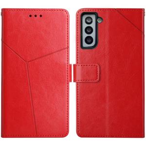 huismerk Voor Samsung Galaxy S21 + 5G Y Stitching Horizontale Flip Leren Case met Houder & Card Slots & Portemonnee & Fotolijst