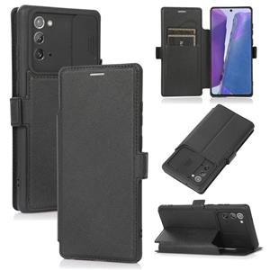 huismerk Voor Samsung Galaxy Note20 Push Window Double Buckle PU + Siliconen Horizontale Flip Lederen Case met Houder & Card Slot