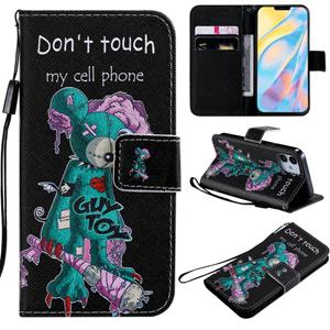 huismerk Schilderij Horizontale Flip Lederen Case met Houder & Card Slot & Lanyard Voor iPhone 12 mini(Cyclops)