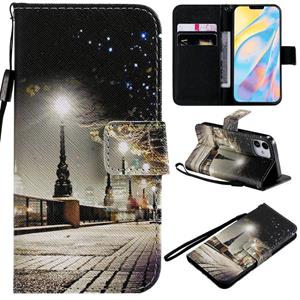 huismerk Schilderij Horizontale Flip Lederen Case met Houder & Card Slot & Lanyard Voor iPhone 12 mini(Cityscape)