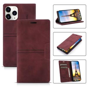 huismerk Droom Magnetische Zuigbedrijf Horizontale Flip PU Lederen Case met Houder & Card Slot & Portemonnee voor iPhone 13 Pro (Wine Red)