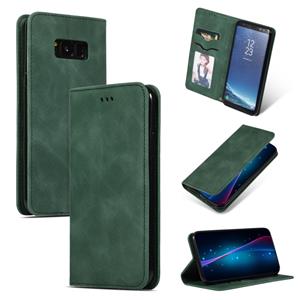 huismerk Retro huid voelen Business magnetische horizontale Flip lederen case voor Galaxy S8 PLUS (Army Green)