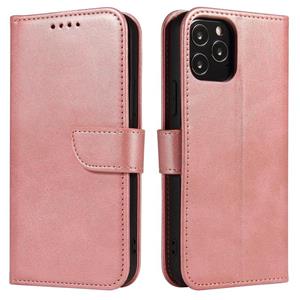 huismerk Kalf textuur gesp horizontale flip lederen tas met houder & kaart slots & portefeuille voor iphone 13 (rose goud)