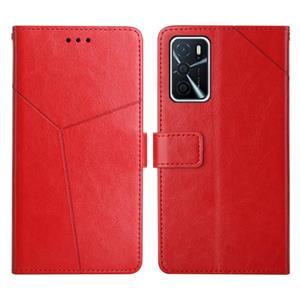 huismerk Voor OPPO A54 / A16 4G Y Stitching Horizontal Flip Leather Phone Case