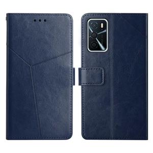 huismerk Voor OPPO A54 / A16 4G Y Stitching Horizontal Flip Leather Phone Case