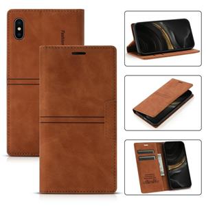 huismerk Droom Magnetische Zuigbedrijf Horizontale Flip PU Lederen Case met Houder & Card Slot & Portemonnee voor iPhone XS MAX (Brown)