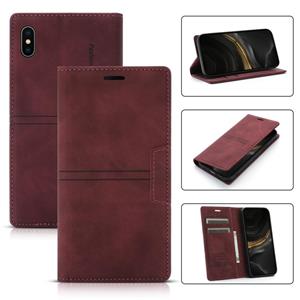 huismerk Droom Magnetische Zuigbedrijf Horizontale Flip PU Lederen Case met Houder & Card Slot & Portemonnee voor iPhone XS MAX (Wijnrood)