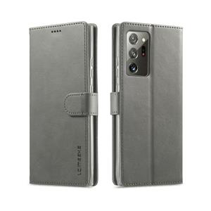 Voor Samsung Galaxy Note 20 LC.IMEEKE Kalf texture horizontale flip lederen behuizing met Holder & Card Slots & Wallet(Grijs)