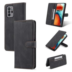 Voor Xiaomi Redmi Note 10 PRO 5G / POCO X3 GT AZNS DREAM II SKIN FEEL PU + TPU Horizontale Flip Lederen Case met Houder & Card Slots & Portemonnee (Zw