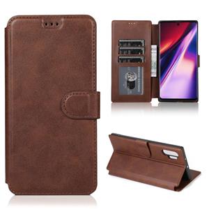 huismerk For Samsung Galaxy Note10+ Shockproof PU + TPU Leather Phone Case(Brown)