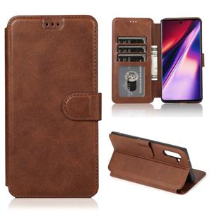 huismerk For Samsung Galaxy Note10 Shockproof PU + TPU Leather Phone Case(Brown)