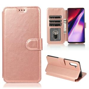 huismerk For Samsung Galaxy Note10 Shockproof PU + TPU Leather Phone Case(Rose Gold)