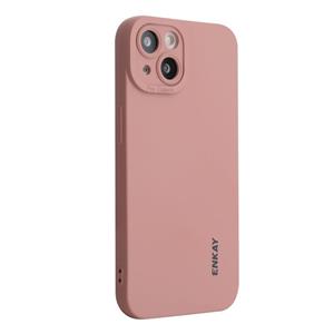 Enkay Liquid Silicone Phone Case voor iPhone 13 (Pink)