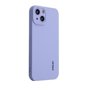 Enkay Liquid Silicone Phone Case voor iPhone 13 (Paars)