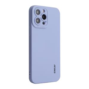 Enkay Liquid Silicone Phone Case voor iPhone 13 Pro (Purple)