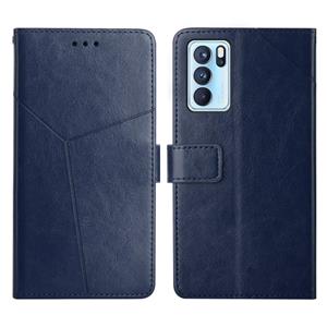 huismerk Voor Oppo Reno6 Pro 5G Y Stitching Horizontal Flip Leather Phone Case