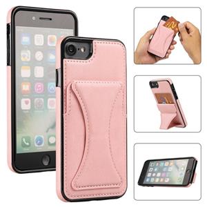 huismerk Ultradunne schokbestendige beschermhoes met houder voor iPhone SE 2020 / 8/7 (ROSE GOUD)