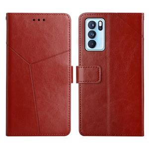 huismerk Voor Oppo Reno6 Pro 5G Y Stitching Horizontal Flip Leather Phone Case