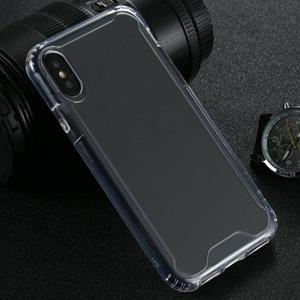 huismerk Vierhoekige schokbestendige transparante TPU + pc-beschermhoes voor iPhone X / XS