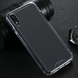 huismerk Vierhoekige schokbestendige transparante TPU + pc-beschermhoes voor iPhone XR