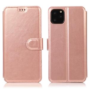 huismerk Voor iPhone 12 mini Kalf Textuur Magnetische Gesp Horizontale Flip Lederen Case met Houder & Kaart Slots & Portemonnee & Foto Frame (Rose Gold)