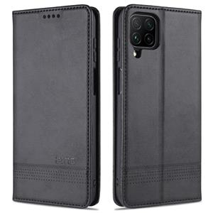 Voor Samsung Galaxy M32 Global Azns Magnetische Kalfstructuur Horizontale Flip Leren Case met Kaart Slots & Houder & Portemonnee (Zwart)