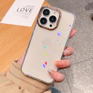 huismerk Colorful Laser Electroplating Shockproof Phone Case For iPhone 13 Pro Max(Dot)