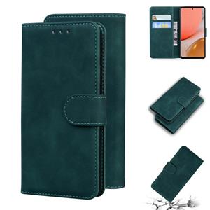 huismerk Voor Samsung Galaxy A72 5G Skin Feel Pure Color Flip Leather Phone Case