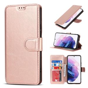 huismerk For Samsung Galaxy S22+ 5G Shockproof PU + TPU Leather Phone Case(Rose Gold)