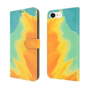 huismerk Aquarel Patroon Horizontale Flip Leren Case met Houder & Card Slot & Portemonnee voor iPhone SE 2020 & 8 & 7 (Herfst Bladkleur)