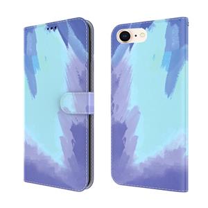 huismerk Aquarel patroon horizontale flip lederen geval met houder en kaartsleuf & portemonnee voor iPhone SE 2020 & 8 &7 (winter sneeuw)