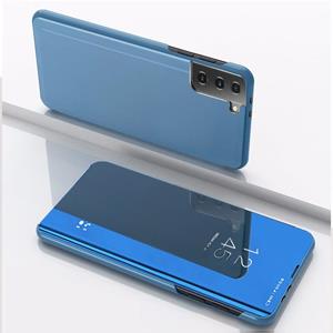 huismerk Voor Samsung Galaxy S30 Vergulde spiegel horizontale flip lederen hoes met houder (blauw)