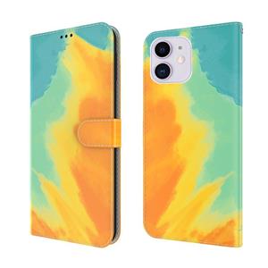 huismerk Aquarel Pattern Horizontale Flip Leren Case met Houder & Kaart Slot & Portemonnee voor iPhone 12 Mini (Color Herfst)