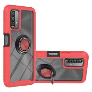 huismerk For Xiaomi Poco M3 / Redmi Note 9 4G / Redmi 9 Power / Redmi 9T Starry Sky Solid Color Series Shockproof PC + TPU Protective Case with Ring Holder & M