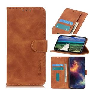 Voor Xiaomi Redmi Note 8 2021 Khazneh Retro Texture PU + TPU Horizontale Flip Lederen Case met Houder & Card Slots & Portemonnee (Bruin)