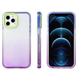 huismerk Candy Gradient Flat Surface TPU + PC Shockproof Case voor iPhone 13 Mini (paars blauw)