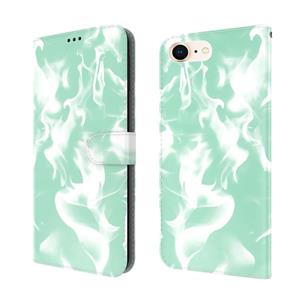 huismerk Cloud Fog Pattern Horizontale Flip Lederen Case met Houder & Card Slot & Portemonnee voor iPhone SE 2020 & 8 & 7 (Mint Green)