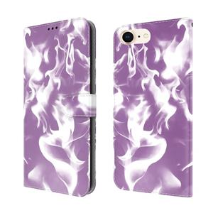 huismerk Cloud Fog Pattern Horizontal Flip Lederen Case met Houder & Card Slot & Portemonnee voor iPhone SE 2020 & 8 & 7 (Paars)