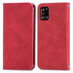 huismerk Voor Samsung Galaxy A32 5G Retro Skin Feel Business Magnetische Horizontale Flip Lederen Case met Houder & Kaart Slots & Portemonnee & Foto Frame (Roo